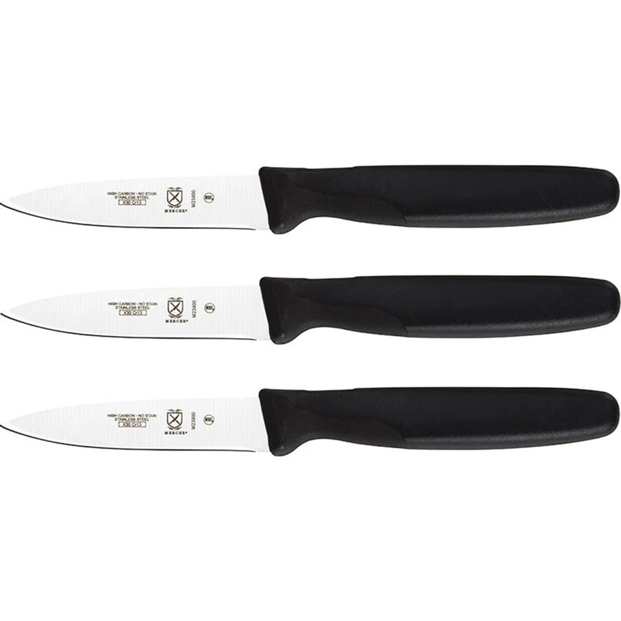 Mercer Culinary M23903 Millennia 3" Slim Paring Knife - 3 / PK