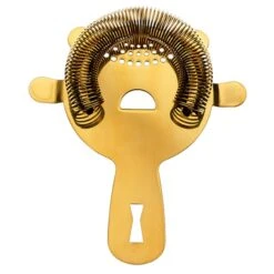 Mercer Culinary M37071GD Barfly 4-Prong Gold Plated Bar Strainer