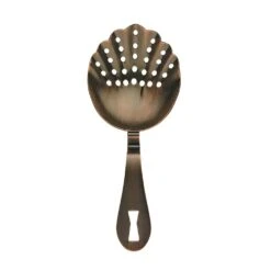 Mercer Culinary M37029ACP Antique Copper 7" Scalloped Julep Strainer