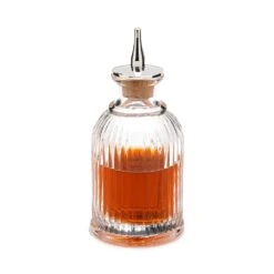 Mercer Culinary M37128 3 Ounce Bitters Bottle With Cork / S/S Top