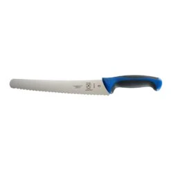 Mercer Culinary M23210BL Blue Wavy Edge 10" Wide Bread Knife