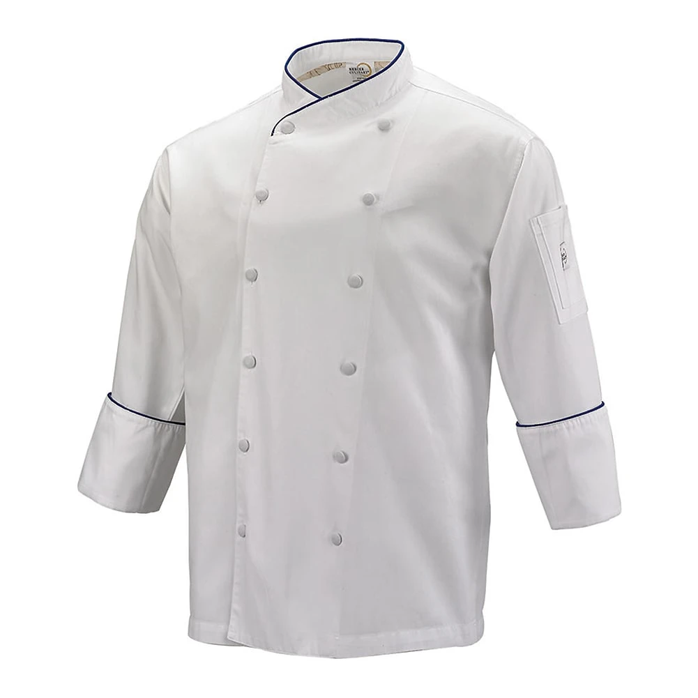 Mercer Culinary M62020WRBS Blue S Unisex Renaissance Chef Jacket