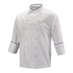 Mercer Culinary M62020WRBXS Blue XS Unisex Renaissance Chef Jacket